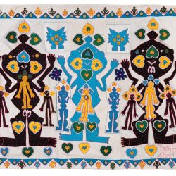 Tcheu Siong Yawm Saub Chao (Chao and the Three Spirits), 2009 embroidery and applique on cotton 215 x 285cm (21321)